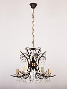 Люстра Doge Luce 159 159LO6FP-904 цвет плафона/подвески Прозрачный, цвет арматуры Бронза-1