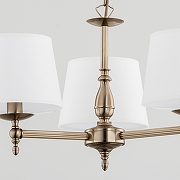 Люстра Adilux Roksana 16074 цвет плафона/подвески Белый, цвет арматуры Бронза-2