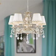 Люстра Favourite Musa 1734-5P цвет слоновая кость с золотым рисунком-3