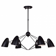 Люстра на штанге Favourite Humpen 1757-6P цвет плафона/подвески Черный, цвет арматуры Хром, Черный