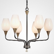 Люстра Imperiumloft Viola-Milk01 181911-26 цвет плафона/подвески Белый, цвет арматуры Латунь, Черный