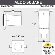 Встраиваемый в дорогу светильник Fumagalli Aldo 1L4.000.000.AXZ1L цвет арматуры Черный-8