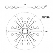 Люстра Escada Starfall 2109/16 Chrome цвет плафона/подвески Белый, цвет арматуры Хром-5