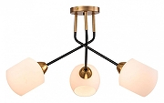 Люстра на штанге Escada Bond 2113/3P Copper/Black цвет плафона/подвески Белый, цвет арматуры Медь, Черный-1