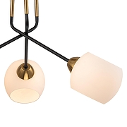 Люстра на штанге Escada Bond 2113/3P Copper/Black цвет плафона/подвески Белый, цвет арматуры Медь, Черный-2