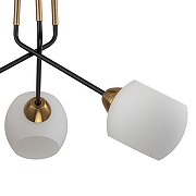 Люстра на штанге Escada Bond 2113/3P Copper/Black цвет плафона/подвески Белый, цвет арматуры Медь, Черный-3