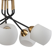 Люстра на штанге Escada Bond 2113/5P Copper/Black цвет плафона/подвески Белый, цвет арматуры Медь, Черный-2