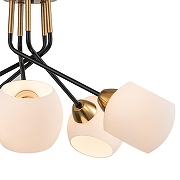 Люстра на штанге Escada Bond 2113/5P Copper/Black цвет плафона/подвески Белый, цвет арматуры Медь, Черный-3