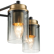 Люстра на штанге Escada D1nasty 2118/5P цвет плафона/подвески Светло-серый, цвет арматуры Бронза, Черный-2