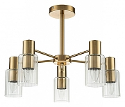 Люстра на штанге Escada D1vers1ty 2120/5P Gold цвет плафона/подвески Прозрачный, цвет арматуры Золото