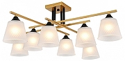 Люстра на штанге Escada Deutz1a 2128/8P цвет плафона/подвески Белый, цвет арматуры Золото, Черный-1
