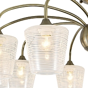 Люстра на штанге Escada Karera 2129/10P цвет плафона/подвески Прозрачный, цвет арматуры Бронза-2