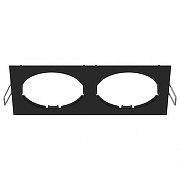 Рамка на 2 светильника Lightstar 1ntero 16 217527 цвет Черный