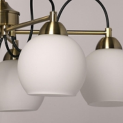 Люстра на штанге De City Вита 16 220014305 цвет плафона/подвески Белый, цвет арматуры Латунь-2