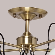 Люстра на штанге De City Вита 16 220014305 цвет плафона/подвески Белый, цвет арматуры Латунь-7