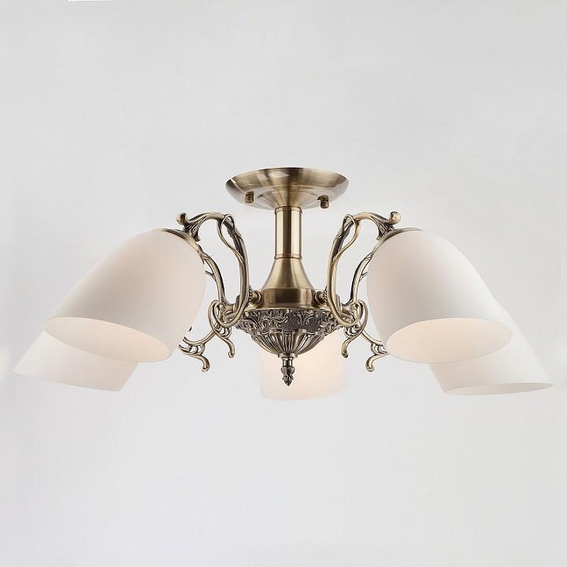 Люстра на штанге Eurosvet Ar1ele 22010/5 античная бронза 