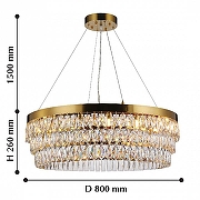 Люстра Favourite Magnitudo 2206-16P цвет плафона/подвески Прозрачный, цвет арматуры Золото-5