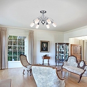 Люстра на штанге Eurosvet G1nevra 22080/6 хром цвет плафона/подвески Белый, цвет арматуры Хром-3