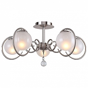 Люстра на штанге F-promo Fabbio 2349-5U цвет плафона/подвески Белый, Прозрачный, цвет арматуры Никель-1