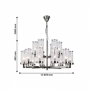 Люстра Favourite Assembly 2374-18P цвет плафона/подвески Прозрачный, цвет арматуры Никель-3
