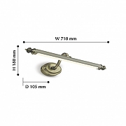 Подсветка для картин Favourite Artifex 2435-2W цвет плафона/подвески Бронза, цвет арматуры Бронза-1