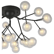 Люстра F-promo Ligamentum 2481-9U цвет плафона/подвески Белый, Прозрачный, цвет арматуры Черный-3