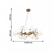 Люстра на штанге Favourite Babylon 2515-15P цвет плафона/подвески Белый, цвет арматуры Золото-4