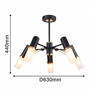 Люстра на штанге F-promo Viator 2558-5P цвет плафона/подвески Белый, цвет арматуры Золото, Черный-2