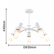 Люстра на штанге F-promo Viator 2559-5P цвет плафона/подвески Белый, цвет арматуры Белый, Хром-2