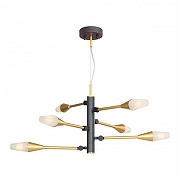 Люстра Favourite Incognita 2565-6P цвет плафона/подвески Белый, цвет арматуры Латунь, Черный-1