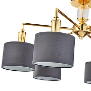 Люстра на штанге Favourite Laciness 2612-6P цвет плафона/подвески Прозрачный, Хром, цвет арматуры Золото-3