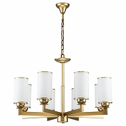 Люстра Favourite Sollemnis 2621-8P цвет плафона/подвески Белый, цвет арматуры Латунь-1