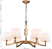 Люстра Favourite Roshe 2624-6P цвет плафона/подвески Белый, цвет арматуры Латунь-9