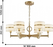 Люстра Favourite Mateo 2634-8P цвет плафона/подвески Белый, Золото, цвет арматуры Золото-11