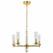 Люстра Favourite Aesthetic 2673-5P цвет плафона/подвески Прозрачный, цвет арматуры Золото-1