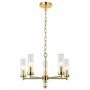 Люстра Favourite Aesthetic 2673-5P цвет плафона/подвески Прозрачный, цвет арматуры Золото-2