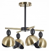 Люстра на штанге Arte Milano Neapolis-71307 271307/4 BK/GD цвет плафона/подвески Латунь, Черный, цвет арматуры Латунь, Черный