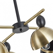 Люстра на штанге Arte Milano Neapolis-71307 271307/4 BK/GD цвет плафона/подвески Латунь, Черный, цвет арматуры Латунь, Черный-5