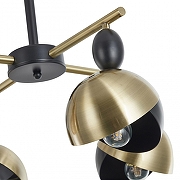 Люстра на штанге Arte Milano Neapolis-71307 271307/4 BK/GD цвет плафона/подвески Латунь, Черный, цвет арматуры Латунь, Черный-6