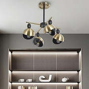 Люстра на штанге Arte Milano Neapolis-71307 271307/4 BK/GD цвет плафона/подвески Латунь, Черный, цвет арматуры Латунь, Черный-7