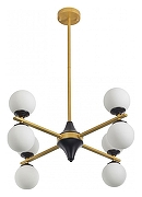 Люстра на штанге Arte Milano Neapolis-71580 271580/8 BK/GD цвет золото, черный