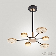 Люстра на штанге Arte Milano Ferrara-72069 272069/6 BK/GD цвет плафона/подвески Белый, Золото, Прозрачный, цвет арматуры Золото, Черный-1