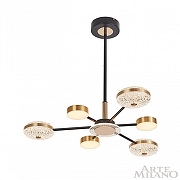 Люстра на штанге Arte Milano Ferrara-72069 272069/6 BK/GD цвет плафона/подвески Белый, Золото, Прозрачный, цвет арматуры Золото, Черный-4