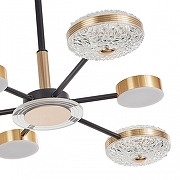 Люстра на штанге Arte Milano Ferrara-72069 272069/6 BK/GD цвет плафона/подвески Белый, Золото, Прозрачный, цвет арматуры Золото, Черный-6