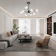 Люстра на штанге Arte Milano Ferrara-72069 272069/8 BK цвет плафона/подвески Белый, Золото, цвет арматуры Золото, Черный-8