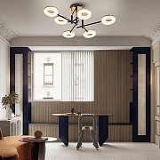 Люстра Arte Milano Ferrara-72999 272999/6 BK/GD цвет плафона/подвески Белый, Золото, цвет арматуры Золото, Черный-1