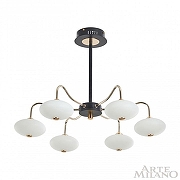 Люстра на штанге Arte Milano Neapolis-73908 273908/6 BK/GD цвет плафона/подвески Белый, цвет арматуры Золото, Черный-3