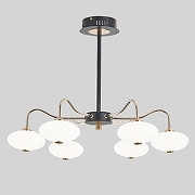 Люстра на штанге Arte Milano Neapolis-73908 273908/6 BK/GD цвет плафона/подвески Белый, цвет арматуры Золото, Черный-4