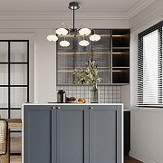 Люстра на штанге Arte Milano Neapolis-73908 273908/6 BK/GD цвет плафона/подвески Белый, цвет арматуры Золото, Черный-8