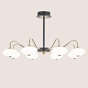 Люстра на штанге Arte Milano Neapolis-73908 273908/8 BK/GD цвет плафона/подвески Белый, цвет арматуры Золото, Черный-5